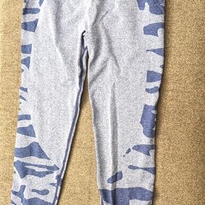 Curves and Combat Boots blue camo leggings